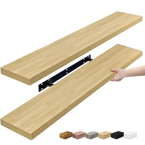 Sorbus 35 Inch Maple Wood Shelves