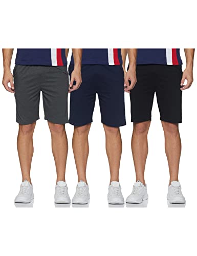 Image of Men's Regular Fit Cotton Shorts (Pack of 3)