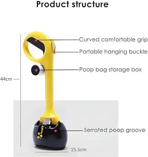 Dog and Puppy Pooper Scooper Large 44cm Convenient Long Handle Dispenser with 5-Rolls 150Pieces Poop Waste Bag Bundle for Waste Cleanup Waste Bag Easy to Clean Portable Heavy Duty Plastic Safety Guard Dog and Puppy Pooper Scooper Large 44cm Convenient Long Handle Dispenser with 5-Rolls 150Pieces Poop Waste Bag Bundle for Waste Cleanup Waste Bag Easy to Clean Portable Heavy Duty Plastic Safety Guard