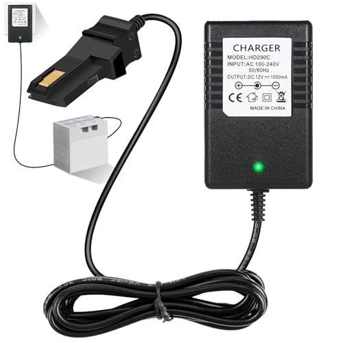 12v Battery Charger for Power Wheels,Replacement Charger for Fisher Price 12V Adapter Cord,for Fisher-Price Power Wheels Gray and Orange Top Battery