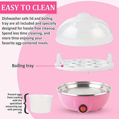 Image of Electric Egg Boiler | 3 Boiling Modes | Automatic Operation | Overheat Protection|75ml|Plastic|Multicolor