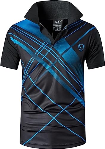 jeansian Men's 3 Packs Ourdoor Sport Quick Dry Polo T-Shirt Tee Tshirt Golf Tennis Bowling Fit LSL1954