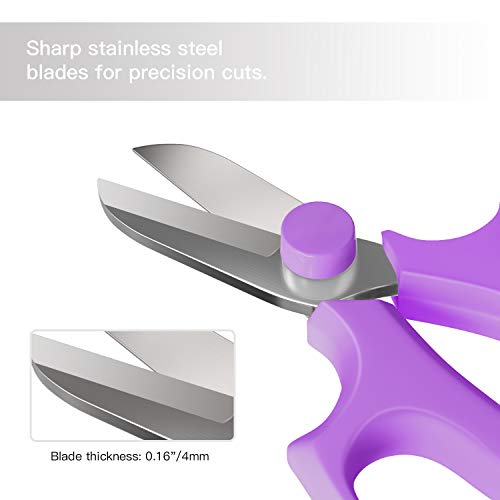 Image of Housolution Flower Scissors, Strong Floral Shears, Premium Steel Garden Pruning Shears Floral Fruits Leaf Scissors Hand Pruner Snip Trimming Tool for Gardening Flower Arrangement, Purple