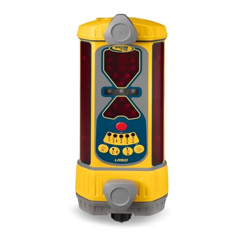 Spectra Precision LR50 Laser Machine Display Receiver, Built-In Blade Tilt, Plumb Indicator, LED Display, NiMH Batteries, Charger, Storage Case, Waterproof