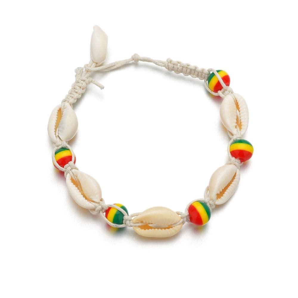 Perline di colore bohemien conchiglie cavigliera fatte a mano accessori per piedi cavigliera spiaggia mare donne cavigliera gioielli alla caviglia