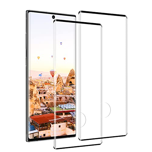 [2 Unidades] Protector de Pantalla de Cristal Templado para Samsung Galaxy Note 10, sin Arañazos, Dureza 9H, 0,30 MM, Ultra Transparente, Membrana para Samsung Galaxy Note 10 [Negro] Cover