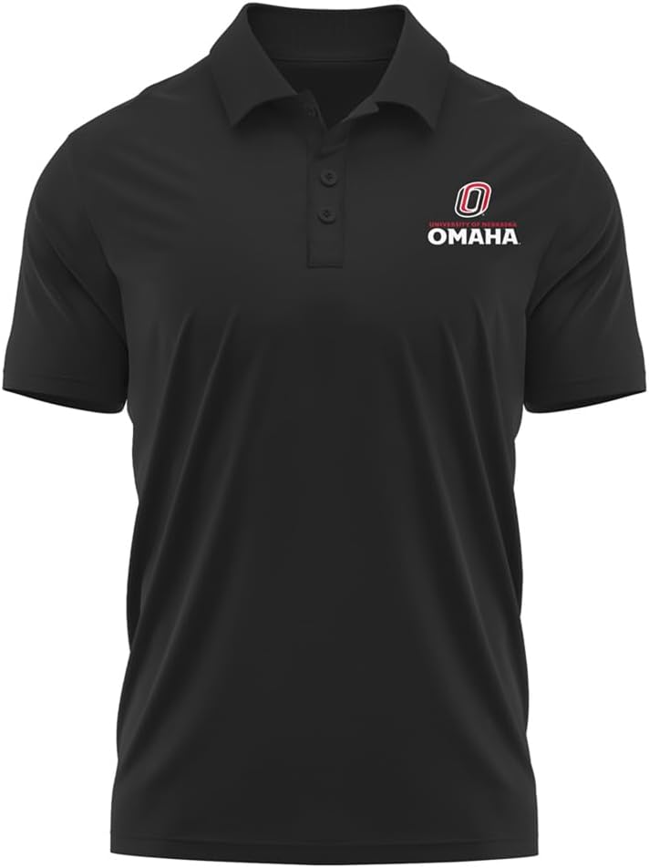 Official NCAA Collegiate Men's Sport Polo Short Sleeve Shirt Left Chest Logo Collection