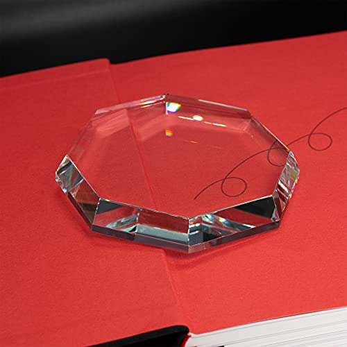 Staymax Clear Octagon Glass Paperweight #TOP5