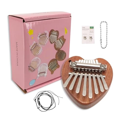 Vetimobato Kalimba Thumb Piano 8 Key - Portable Mbira Finger Piano for Adults & Beginners, Mini Musical Instrument with Tuning Hammer & Carry Bag, Gift for Music Lovers (Mahogany)
