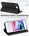 SHIELDON Genuine Leather iPhone 8 Plus Wallet Case Book Flip Cover and [Credit Card Slot] Magnetic Closure Compatible with iPhone 8 Plus / 7 Plus - Black
