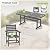 Compsia 7 Piece Outdoor Dining Set, HDPS Patio Table and Chairs Set, 66" Patio Table with 1.96" Umbrella Hole & 6 Chairs, All Weather Furniture for Garden, Backyard, Poolside (Grey)