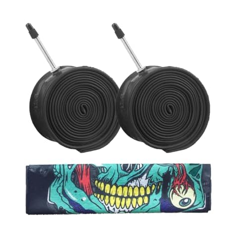 2 Pcs 29 Inch Bike Tubes 29x1.9/2.3 FV48mm Presta Valve Compatible with 29x1.9/1.95/2.0/2.125/2.3 Mountain Bike Tire with One Outdoor Headwear Cover