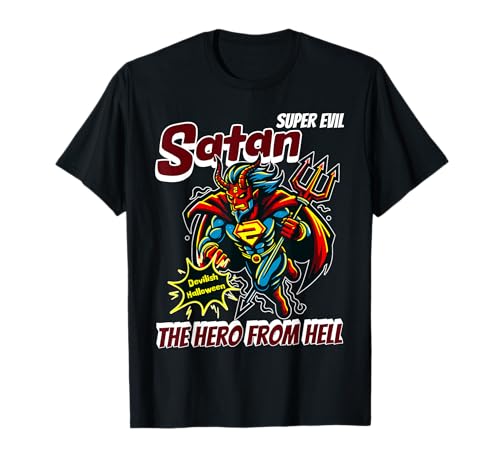 Diseño de Halloween de Super Evil Satan Hero From Hell Devil Camiseta
