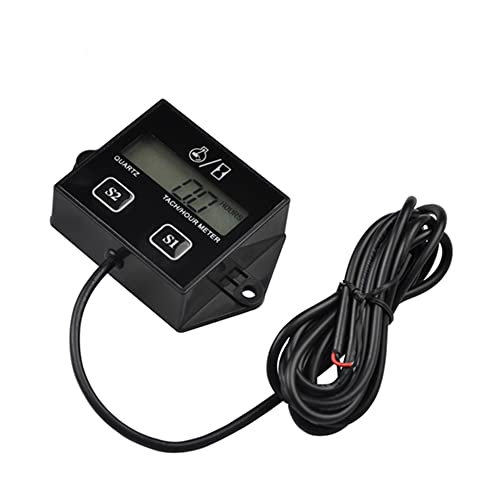 Battery Replaced Digital Inductive Tacho Hour Meter Tachometer For 2/4 Stroke Small Gasoline Engines Ztr Lawn Mower Motorcycle Snowmobile Generator Marine Atv Outboard Chainsaw Boat #TOP1
