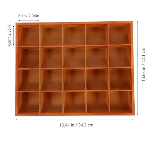 Image of 20 Compartment Wooden Storage Box Stable Practical Underwear Storage Case Socks Organizer Sundries Container Storage Box for Socks Panties