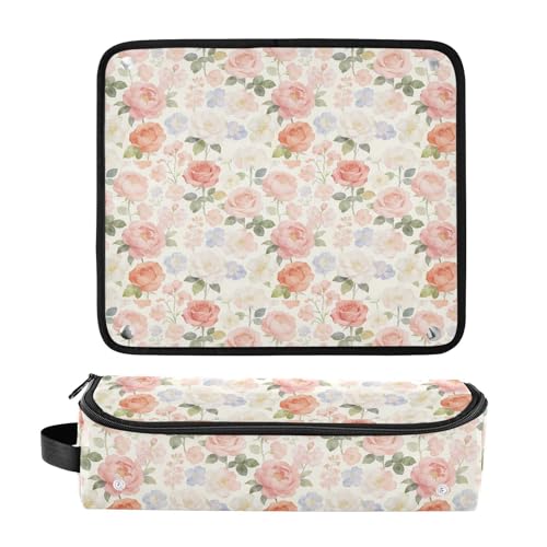 Bolsa de viaje para herramientas de cabello y tapete resistente al calor de gran capacidad organizador para planchas y rizadores miniatura 3