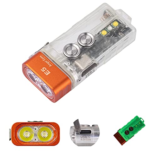 Image of RovyVon E5 Small Bright EDC Flashlight 700 High Lumens, USB C Rechargeable Keychain Flashlight, Support AAA Battery LED Flashlight, Dual Power Source Multi Function EDC Gadgets for Daily Use