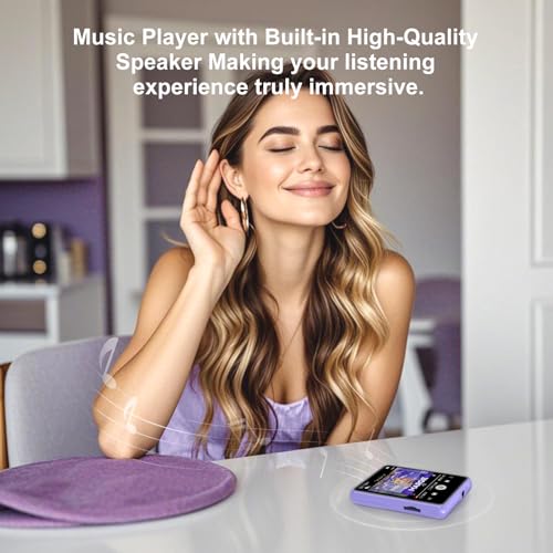 Image of 128GB MP3 Player with Bluetooth 5.4, 2.4 inch Portable HiFi Music Player with FM Radio /HD Speaker /E-Book, Digital Music Player Earphones Included