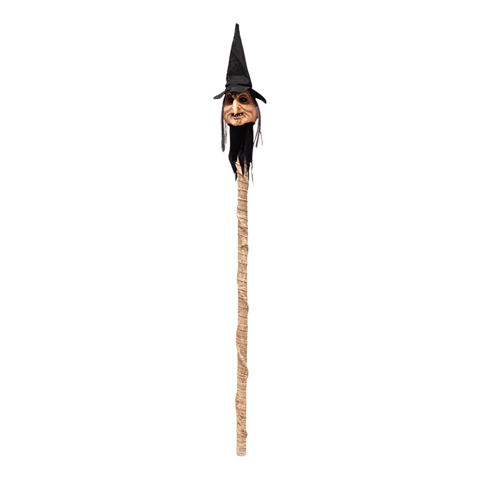 CALANDIS™ Halloween Staff Prop Themed Party Decoration Multipurpose Light Up Cane Prop Yellow Faced Witch | Party Decorations | Party Supplies | Greeting Cards & Party Supply