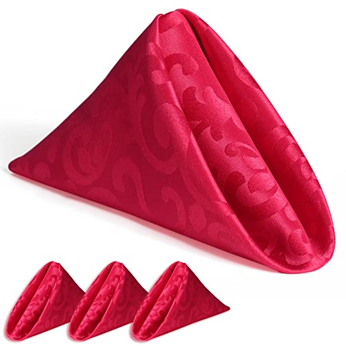 ZHIHUI Christmas Napkins Cloth Dinner Table Napkins, Durable Hotel Quality Table Cloth, Christmas Dining Decoration for Home,Wedding,Hotel,Banquet Parties,Xmas Events(Pack of 4)