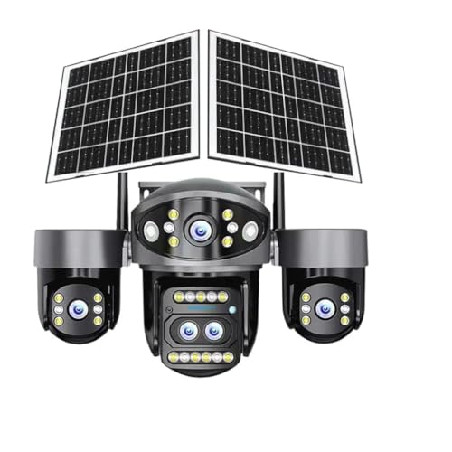 Image of Xuga Cybernautt X16B 4G Solar Security Camera | 16MP Four Lens, 10x Zoom, 355 Pan-Tilt | 12000mAh Battery Wireless Outdoor Camera with H.265+, Two-Way Audio, Cloud /SD Storage
