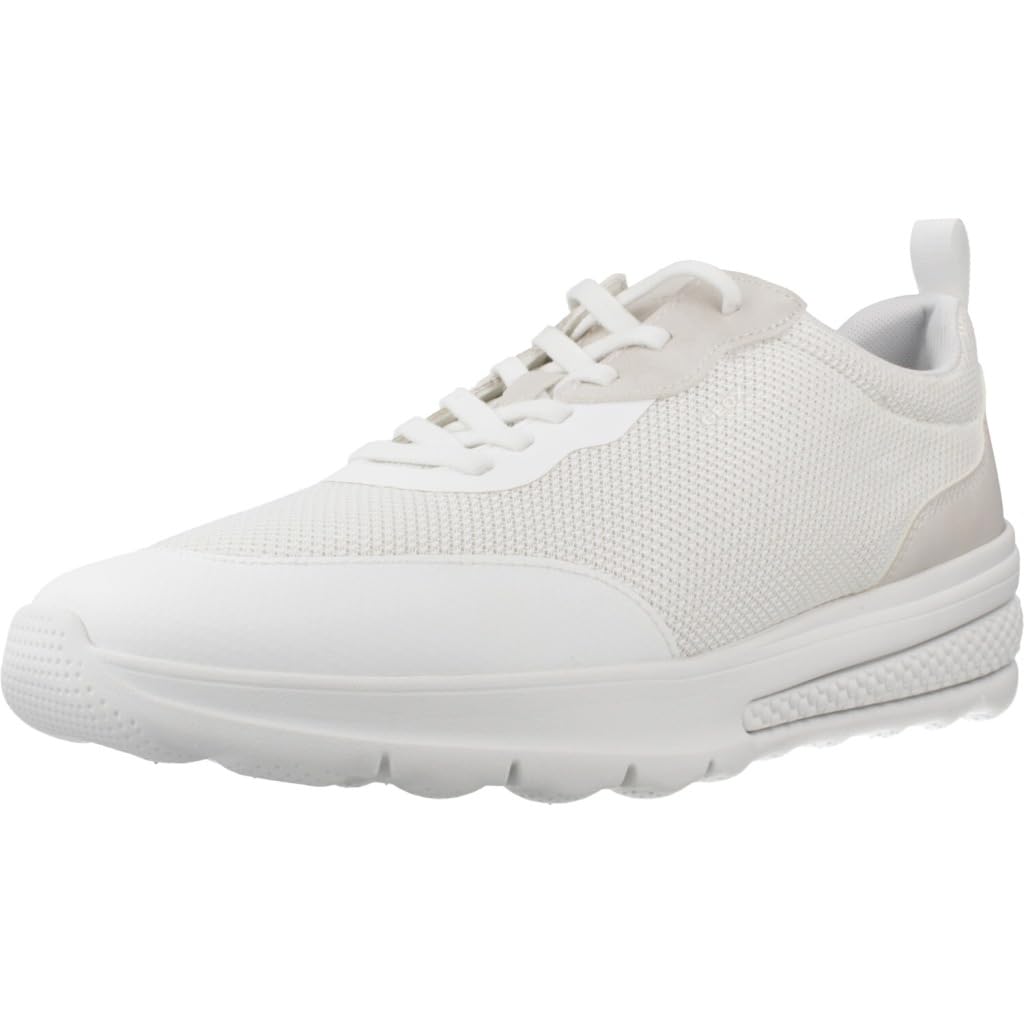 Geox Men's U ACTIVART B Sneaker, White, 11 UK