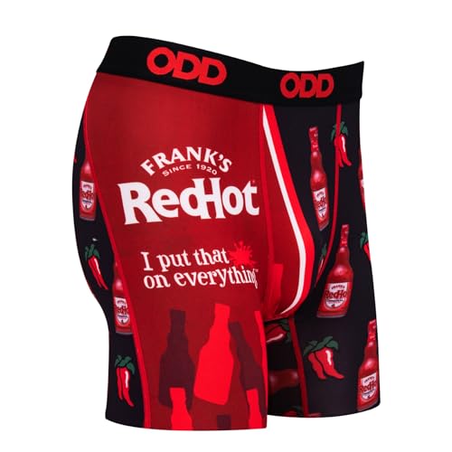 Odd Sox Men's Novelty Underwear Boxer Briefs, Franks Red Hot Sauce3