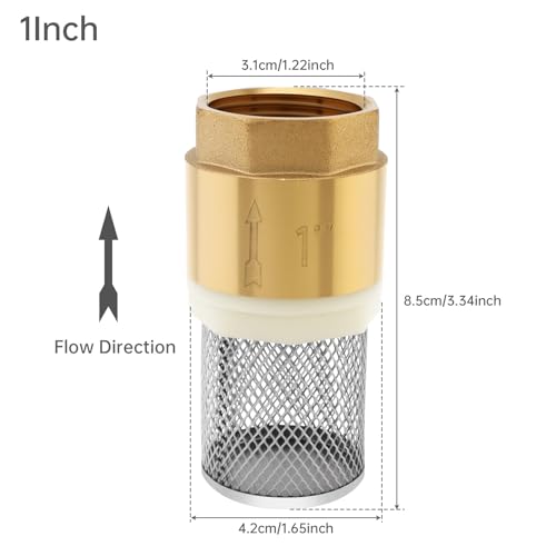 1'' DN25 Foot Valve with Filter Brass Water Pump Check Valve Strainer by PNXKTXO - Used condition - Image 2