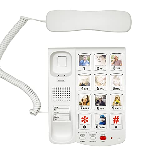 Big-Button-Phone-for-Seniors-Home-10-Pictured-Big-ButtonsWired-Simple-Basic-Landline-Telephone-for-Visually-Impaired-Old-People-with-Large-Easy-Buttons-Emergency-House-Phones