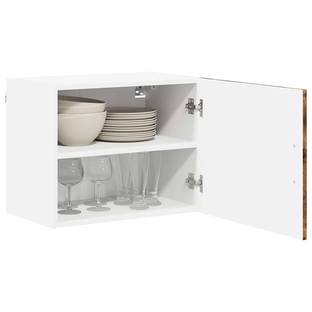 vidaXL Wall Cabinet LUCCA Smoked Oak 50 x 31 x 40 cm Engineered Wood, Modern Kitchen Solutions, Rectangular Wooden Panel, Durable Dishwasher Cover, Appliance Concealer, Space Saver Design — image 1