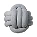 Nordic Coast® - Cojín Decorativo con Nudos, Color Gris, 40 x 40 cm, 100% algodón Oeko Tex – Cojín de sofá Trenzado – Cojín Decorativo con diseño de Nudos, Accesorio para el hogar de Moda Gris Oscuro