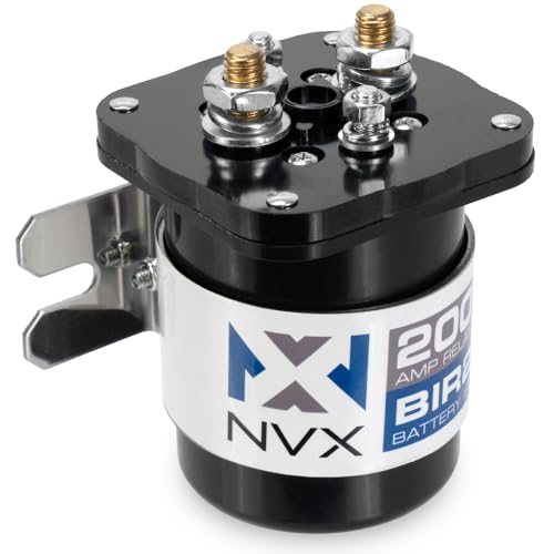 NVX BIR200 200 AMP Battery Relay Isolator and Relay for Cars, RVs, ATVs, UTVs, and Boats.