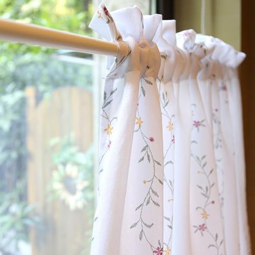 Rideau brise-bise en fleur de rotin 140x130cm pour deco de fenetre - 5