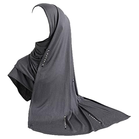 JDYaoYing Women's Instant Hijab Ready to Wear Muslim Head Scarf Long Scarf modal Head Wrap Cover