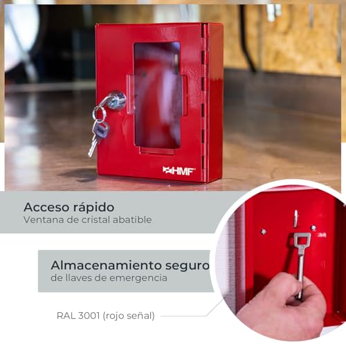 Miniatura 3 de Hmf 1020-03 Caja Para Llave De Emergencia 15 X 12 X 4 Cm, Rojo