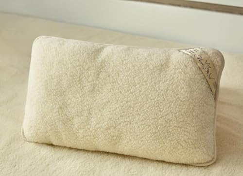 Dos Bailey Almohada Lana de Merino Lana Sello Etiquetas Almohada de Lana Merino Lana 45 x 75 cm