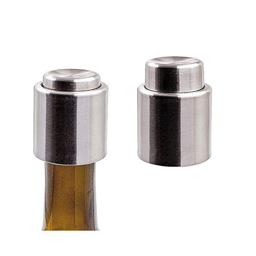Wijnflesdop 2 stuks van roestvrij staal lege wijnfles gesloten stopper vacuümpomp Sealer bar stopper Fit 750 ml fles 4 x 5 cm Het beste cadeau voor wijnliefhebbers - Image 5