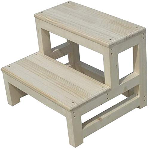FALIYORS Portable Step Stool Multipurpose Solid Wood Square Stool Household Kids Low Height Wooden Stool Durable Sturdy Non-Slip Wood Step Stool (Size : 50 * 44 * 40Cm) (Size : 40 * 44 * 40