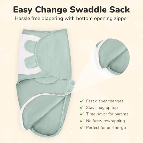 Image of Mama Cheetah Baby Swaddle Blanket with Zipper, Newborn Swaddle Sack, Baby Swaddles Sleep Sack 0-3 Months, Baby Swaddle Wrap for Baby Boy & Girl, 3-Pack