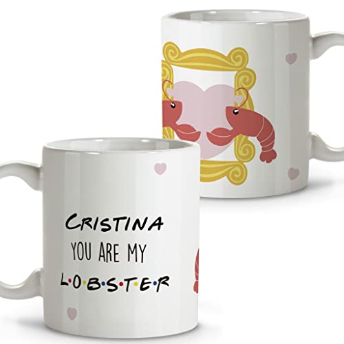 LolaPix Caneca personalizada com frase/nome. Presentes Dia dos Namorados personalizados. Canecas personalizadas interior cor. Caneca dia dos namorados de cerâmica. Lobster