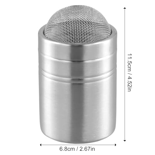 Volumoon Flour Shaker, Stainless Steel Chocolate Powder Shaker, Seasoning Spice Shaker Condiment Dispenser - Image 2