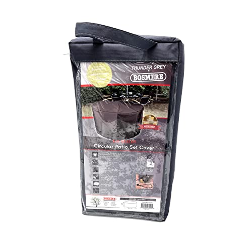 Bosmere Weatherproof Outdoor Round Table & Chairs Cover 84" Diameter X 33" High, Gray #TOP5