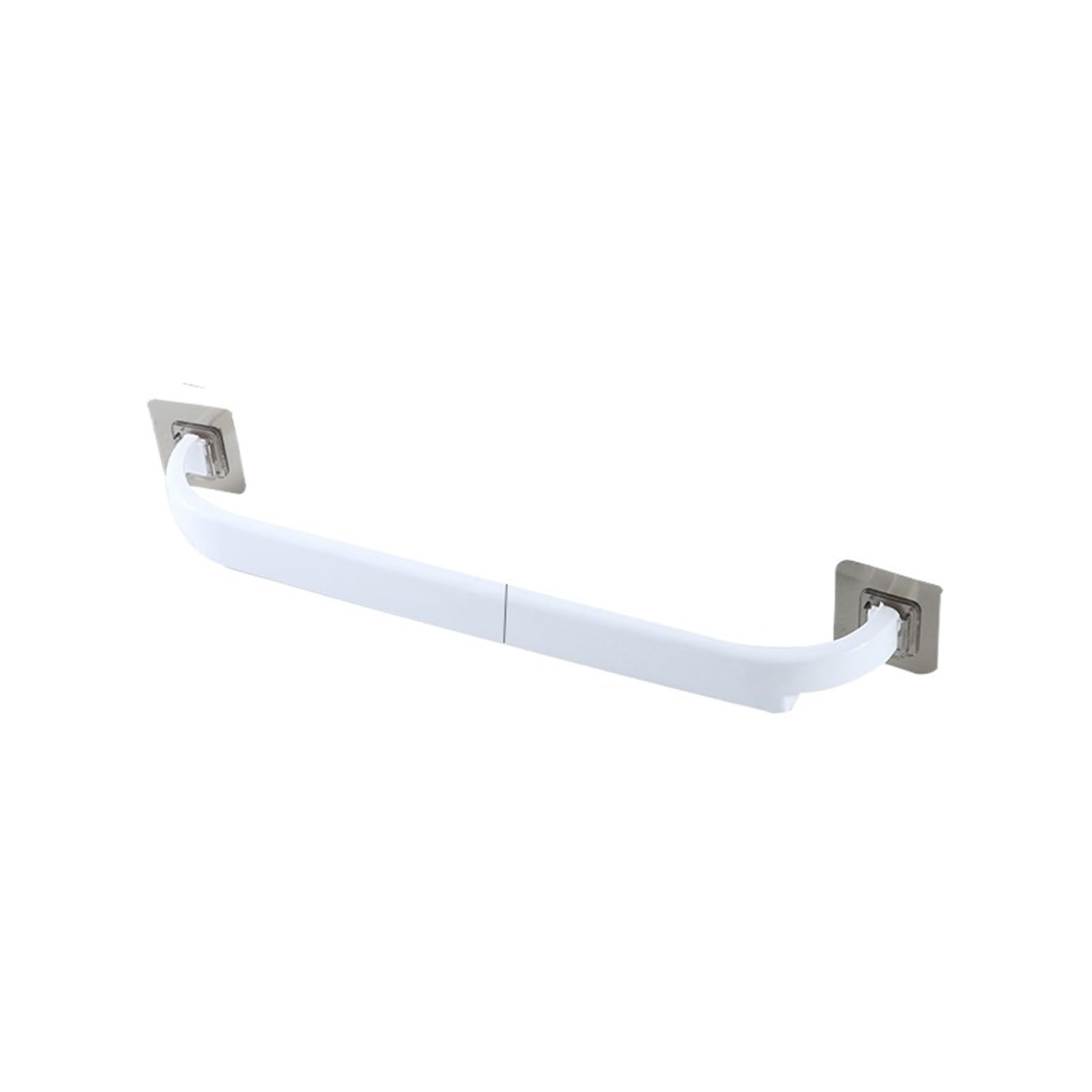1pc Towel Rack Bathroom Bar Shelf Wall Mounted Towels Hanger Toilet Suction Cup Holder Kitchen Organizer(White)