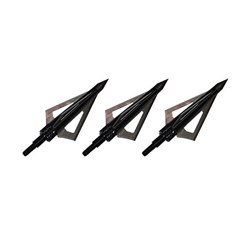 Zzuus 12Pcs Archery 125 Grain Broadheads With 3 Fixed Steel Blade Hunting Arrowheads Fit For Compound Bow And Crossbow With One Plastic Broadheads Case #TOP7