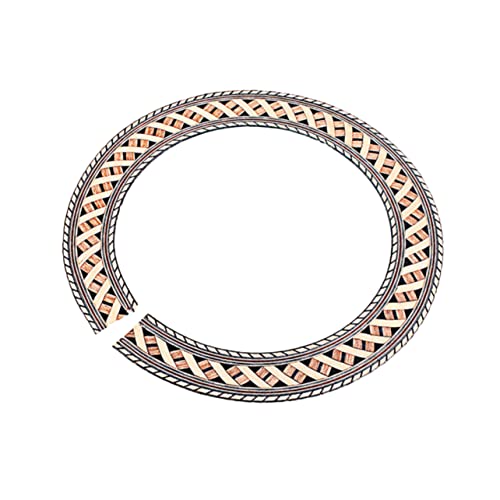 Garneck Guitar Sound Hole Rosette Decal Sticker 93mm Curved Strips Easy Install for Fretboard Rosette Inlay