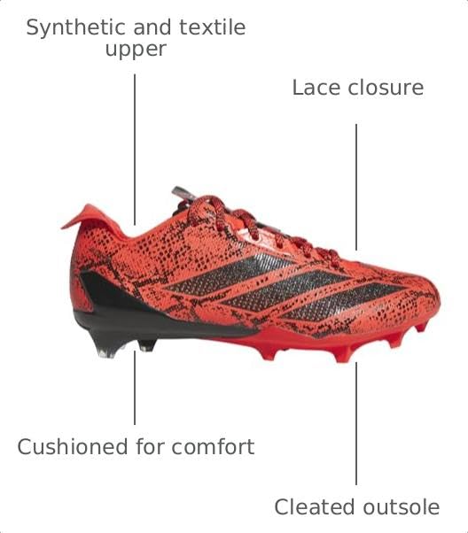Image of Adidas Mens Adizero Electric.1 American Football