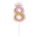 Velas Bengalas para Pasteles de Cumpleaños, Vela Numérica 1-10 Vela para Tartas de Bodas, Decoración para Tartas, Velas para Tartas de Cumpleaños, para Hoteles, para Bodas(8)