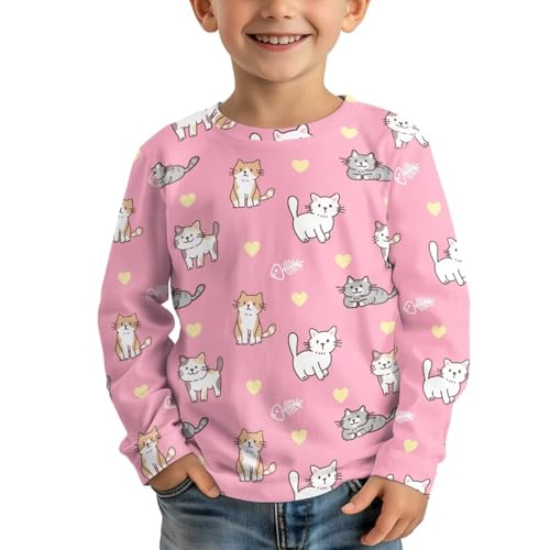 Image of Long Sleeve Shirts for Girls Winter Tops 3-16t Cartoon T Shirts for Fall Clothes