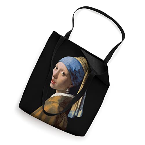 Bolso tote con estampado de 'La joven de la perla' de Johannes Vermeer miniatura 2