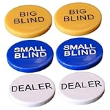 ERINGOGO 2 Sets Big and Small Blind Banker Code Poker Missed Blind Button Custom Dealer Button Reward Gambling Chips Button Big Blind Button Bingo Chips Child, W41T43K11H